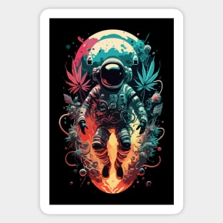 Astronaut Weed Sticker